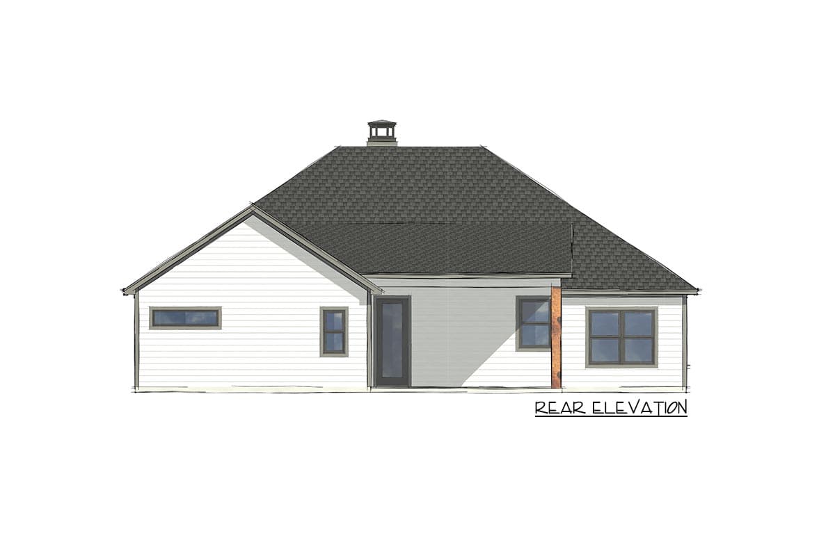 Plan 818016JSS: 1815 Square Foot One-story House Plan with 2-Car Garage - Image #7 - Country, Craftsman, New American, Prairie, Ranch, Rustic