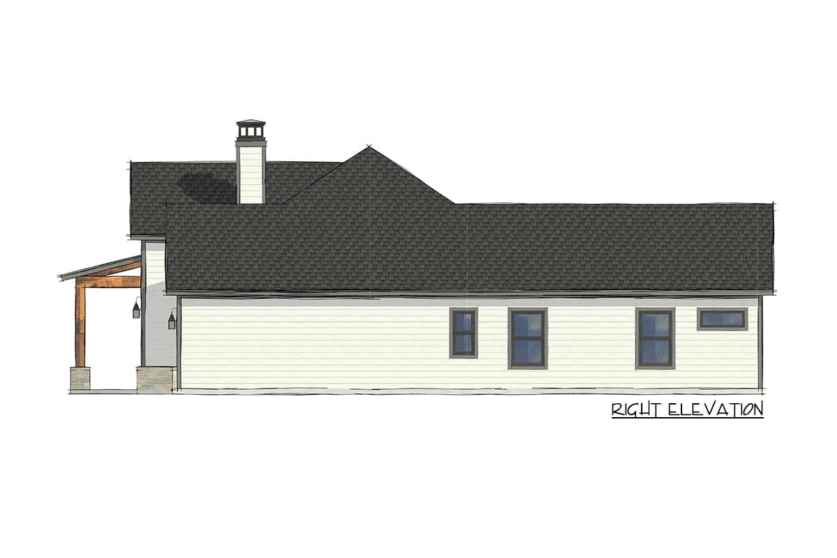 Plan 818016JSS: 1815 Square Foot One-story House Plan with 2-Car Garage - Image #8 - Country, Craftsman, New American, Prairie, Ranch, Rustic
