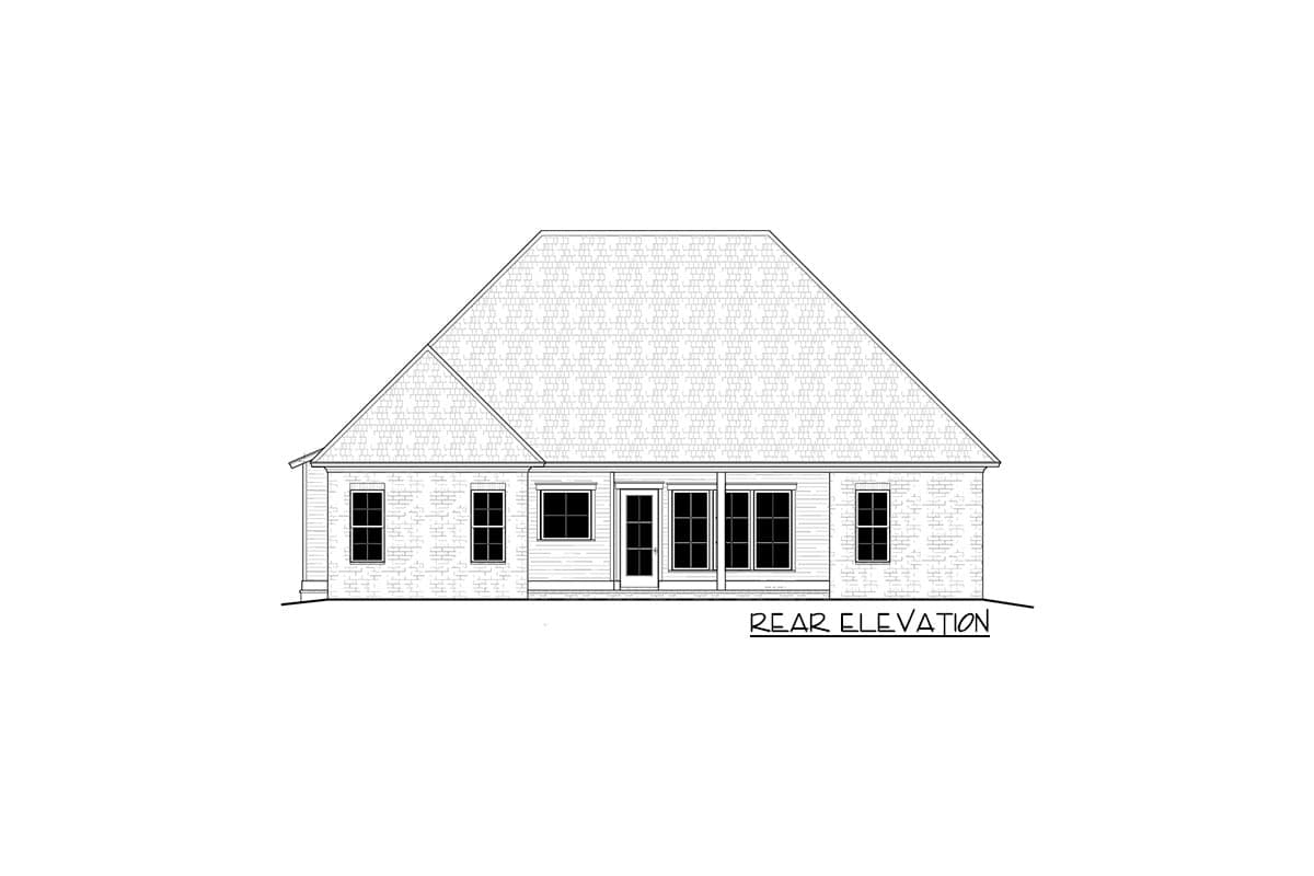 Plan 510226WDY: 4-Bedroom French Country Home Plan with 3-car Courtyard Garage - Image #4 - Acadian, Country, French Country, Louisiana-Style, Southern, Traditional