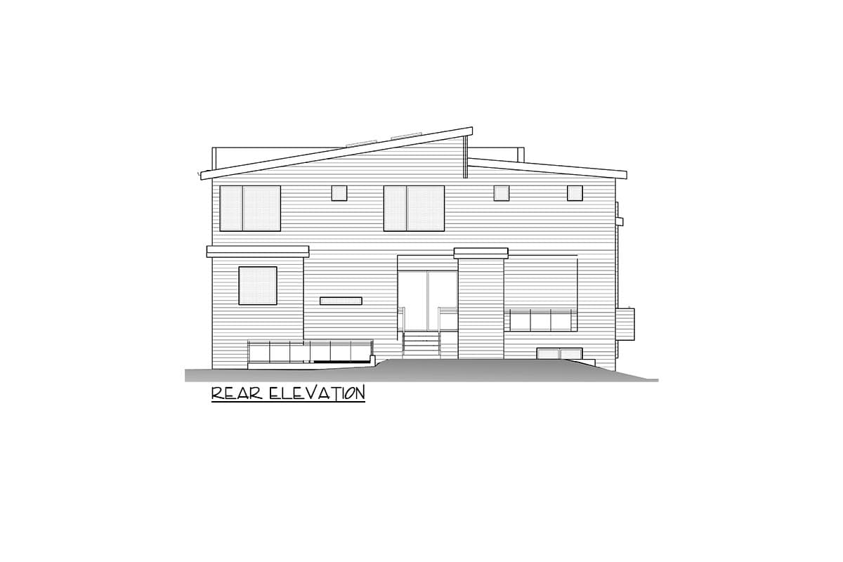Plan 666172RAF: Contemporary Home Plan with Stacked Front Decks - Image #7 - Contemporary, Modern, Northwest, Prairie