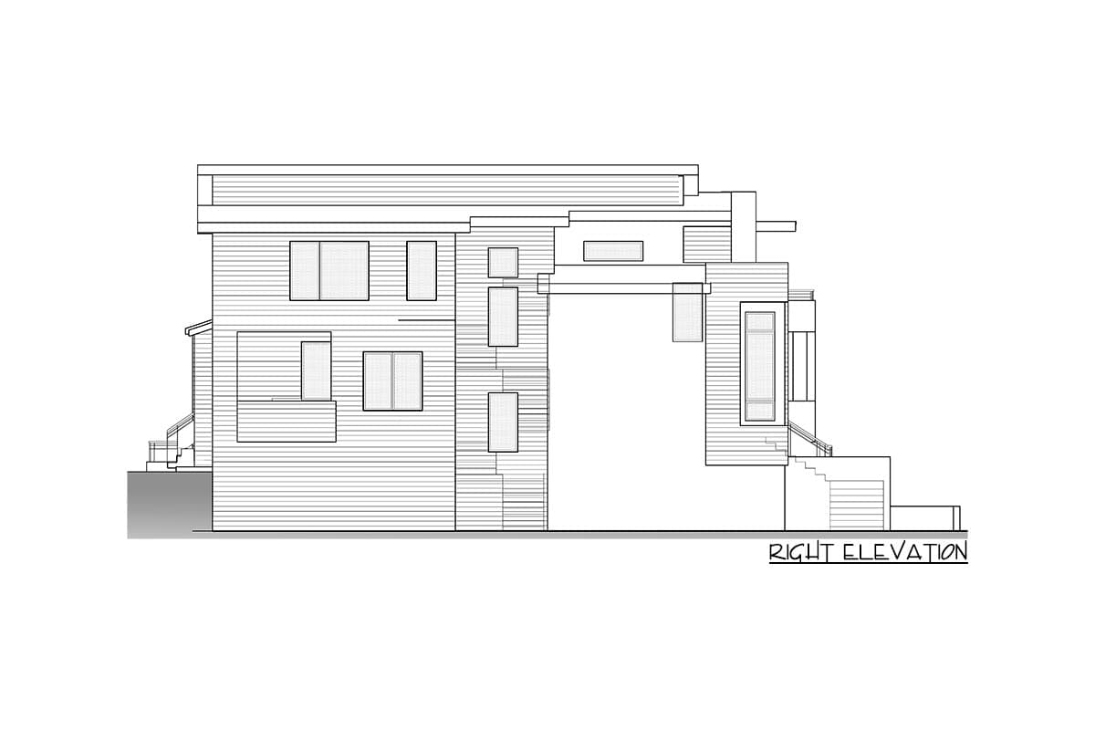 Plan 666172RAF: Contemporary Home Plan with Stacked Front Decks - Image #8 - Contemporary, Modern, Northwest, Prairie
