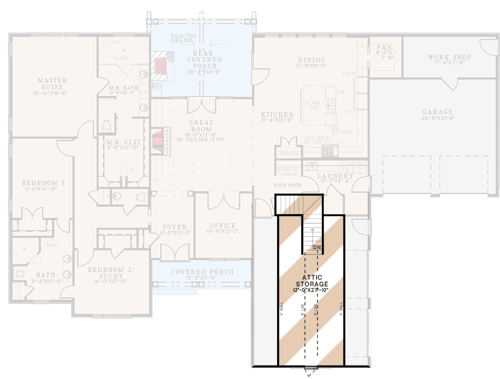 Plan 70770MK: French Country Home Plan with 3 Beds and a Home Office - 2739 Sq Ft - Floor Plan - Bonus Level - European, French Country
