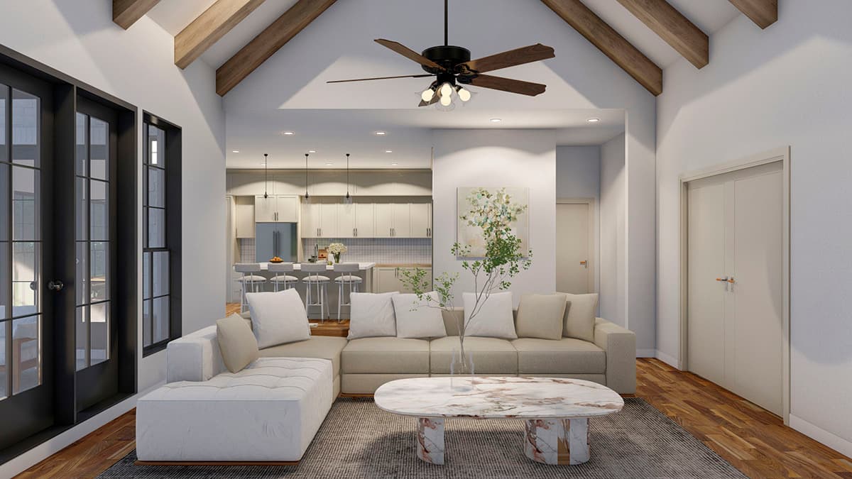 Plan 70770MK: French Country Home Plan with 3 Beds and a Home Office - 2739 Sq Ft - Image #7 - European, French Country