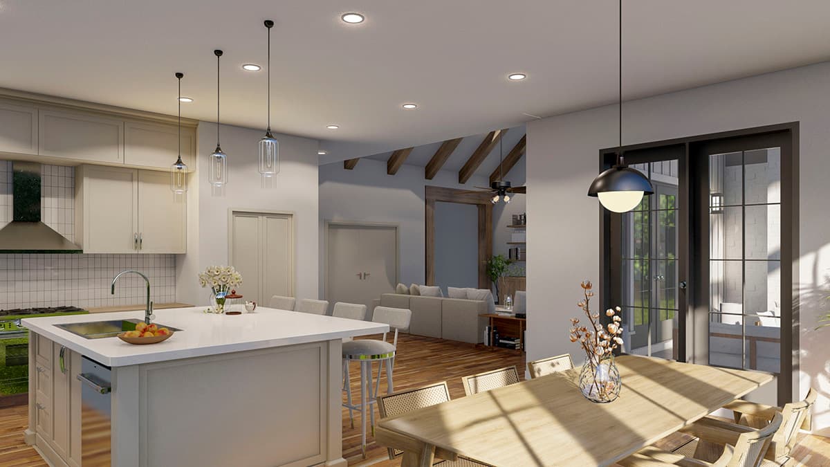 Plan 70770MK: French Country Home Plan with 3 Beds and a Home Office - 2739 Sq Ft - Image #9 - European, French Country