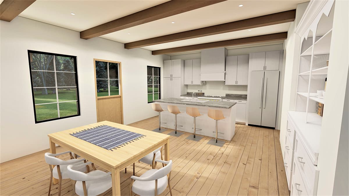 Plan 490036NAH: 3-to-5 Bedroom Contemporary Farmhouse Plan with  2-car Garage - Image #8 - Farmhouse, Modern Farmhouse, Traditional