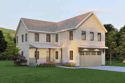 3-to-5 Bedroom Contemporary Farmhouse Plan with  2-car Garage