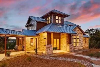 Rustic Hill Country House Plan with 2-story Great Room