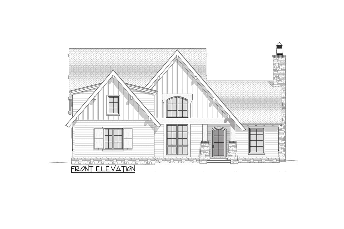 Plan 865019SHW: Rustic New American House Plan with Shed Dormered Bonus Room - 2389 Sq Ft - Image #18 - Cottage, Country, Craftsman, New American, Traditional