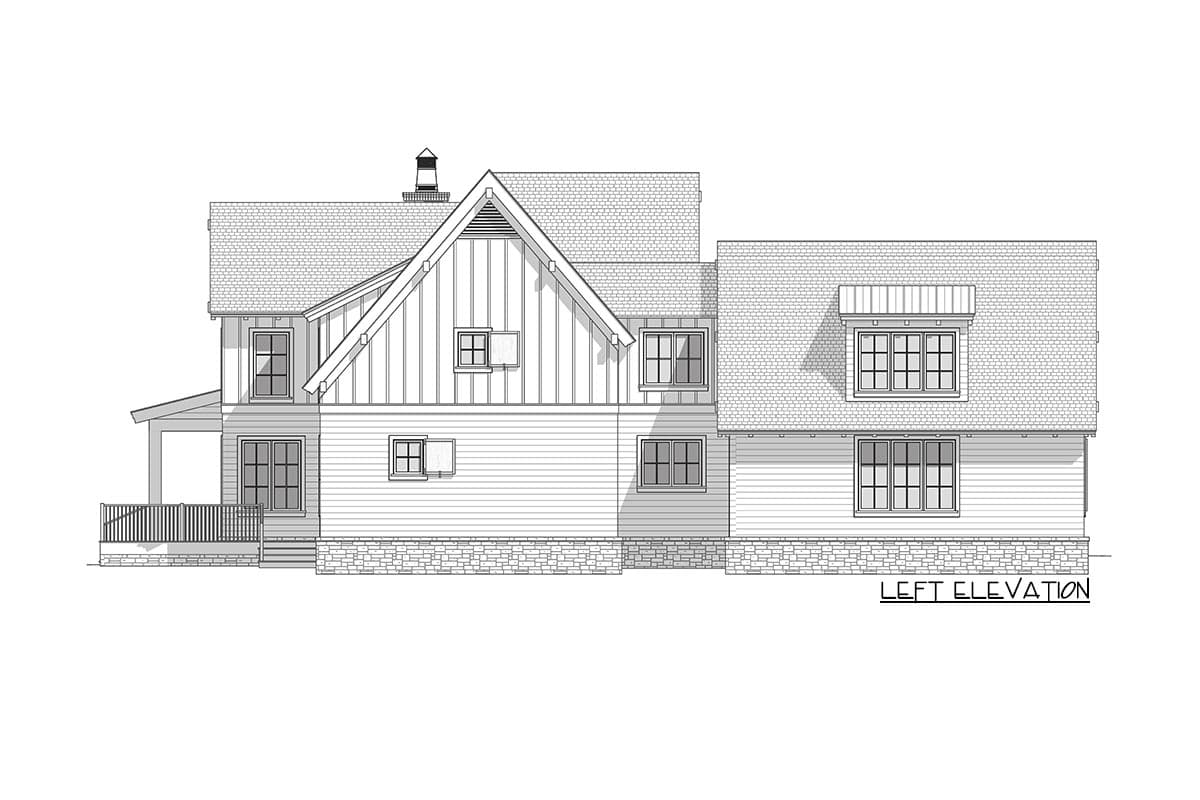 Plan 865019SHW: Rustic New American House Plan with Shed Dormered Bonus Room - 2389 Sq Ft - Image #19 - Cottage, Country, Craftsman, New American, Traditional