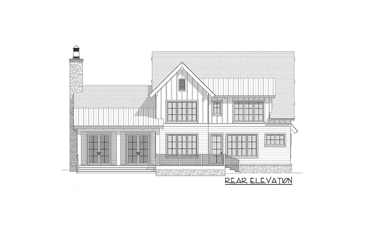 Plan 865019SHW: Rustic New American House Plan with Shed Dormered Bonus Room - 2389 Sq Ft - Image #20 - Cottage, Country, Craftsman, New American, Traditional