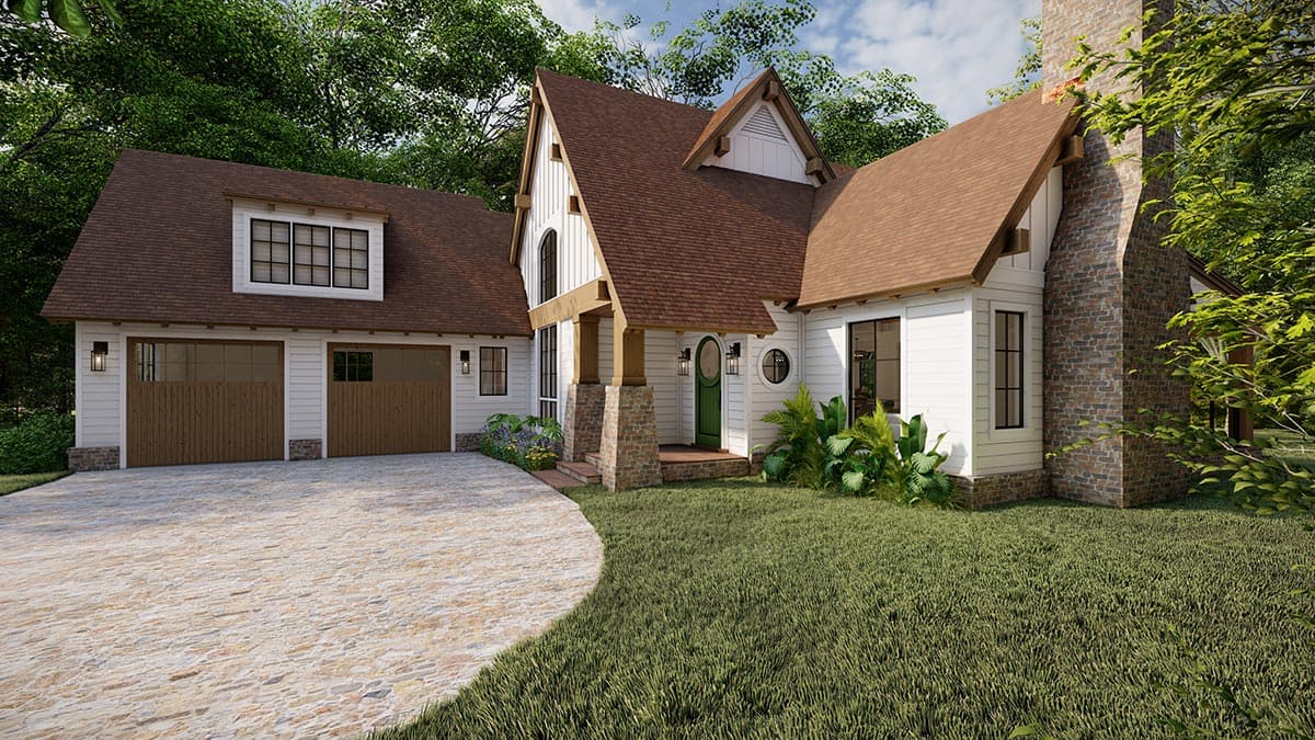 Plan 865019SHW: Rustic New American House Plan with Shed Dormered Bonus Room - 2389 Sq Ft - Image #10 - Cottage, Country, Craftsman, New American, Traditional