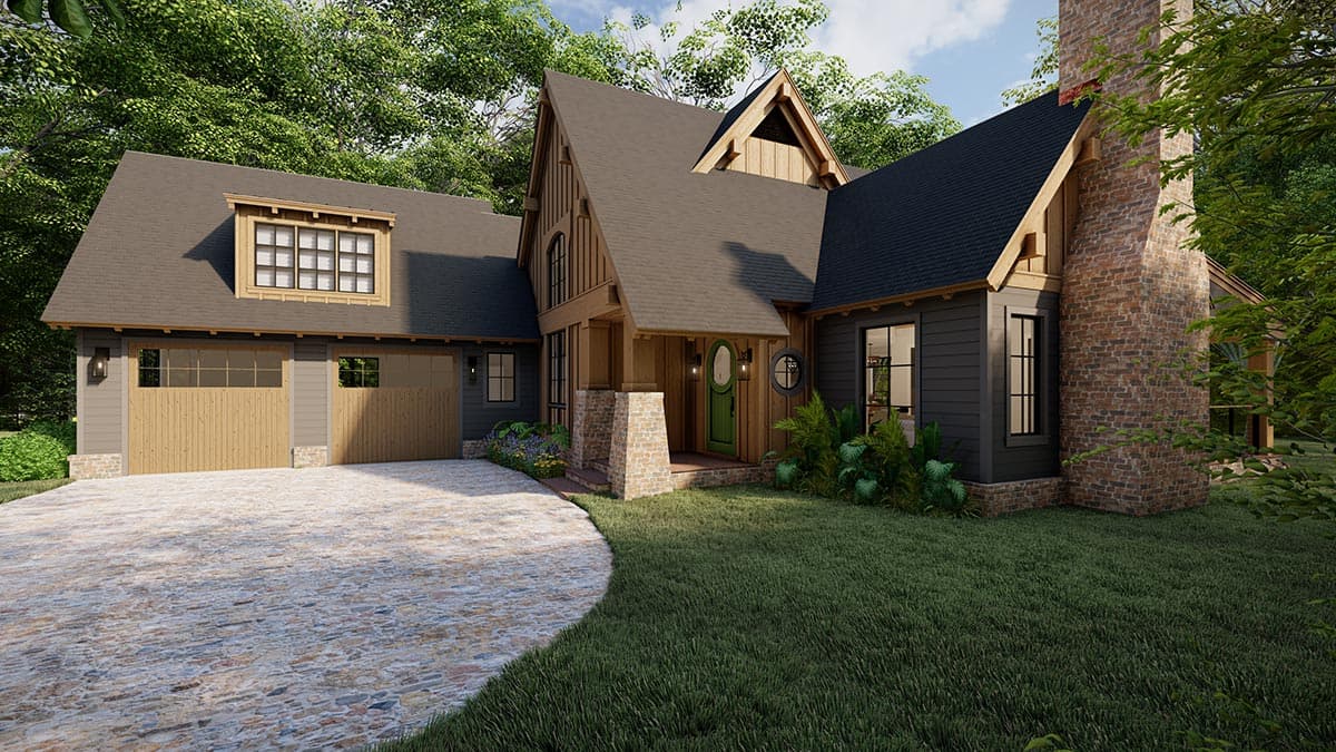 Plan 865019SHW: Rustic New American House Plan with Shed Dormered Bonus Room - 2389 Sq Ft - Image #11 - Cottage, Country, Craftsman, New American, Traditional