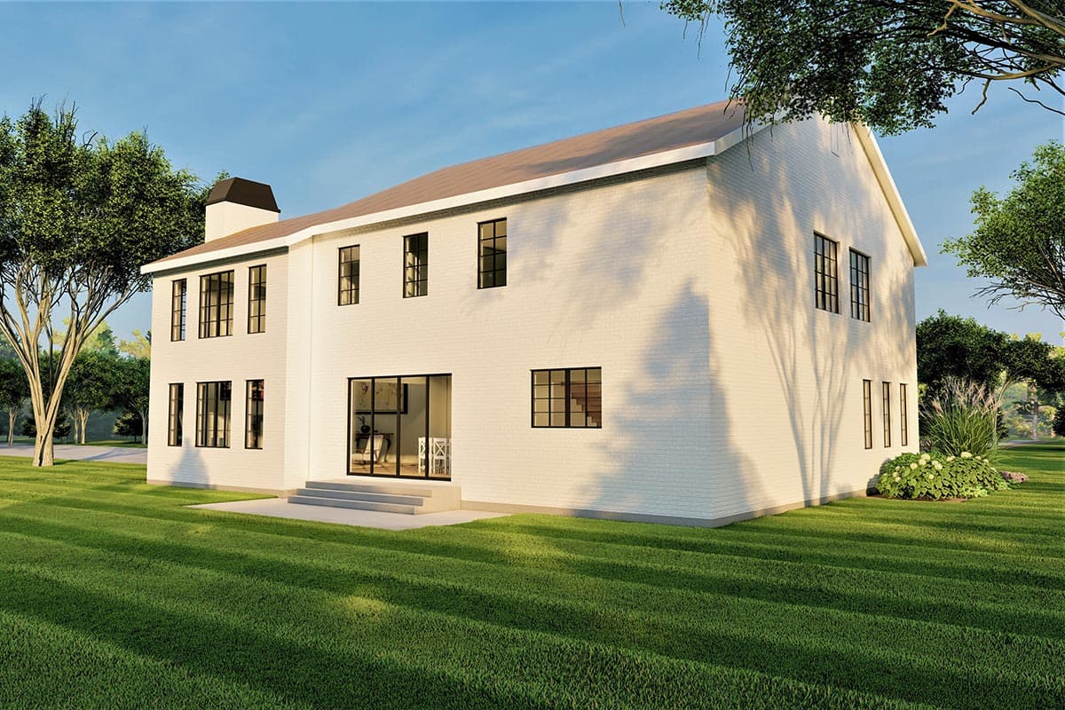 Plan 490037NAH: Modern Colonial House Plan with Laundry Accessible from Master Suite - Image #4 - Colonial, New American, Southern, Southern Traditional, Traditional