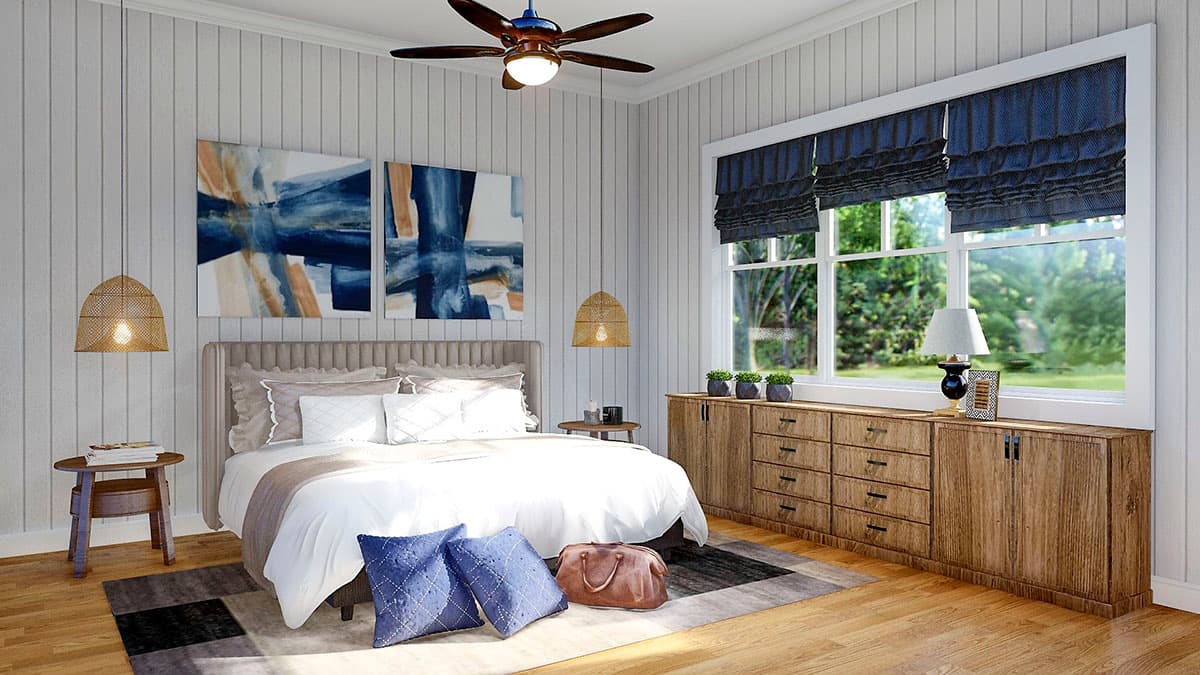 Plan 25768GE: One-Story Modern Farmhouse Plan with 2-Car Garage - Image #9 - Cottage, Country, Craftsman, Farmhouse, Modern Farmhouse, New American, Ranch, Rustic, Traditional