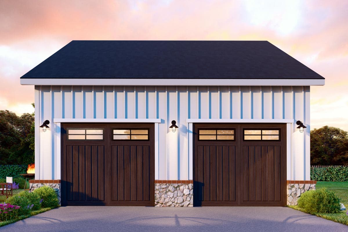 Plan 25771GE: New American-style 2-car Detached Garage Plan - Image #4