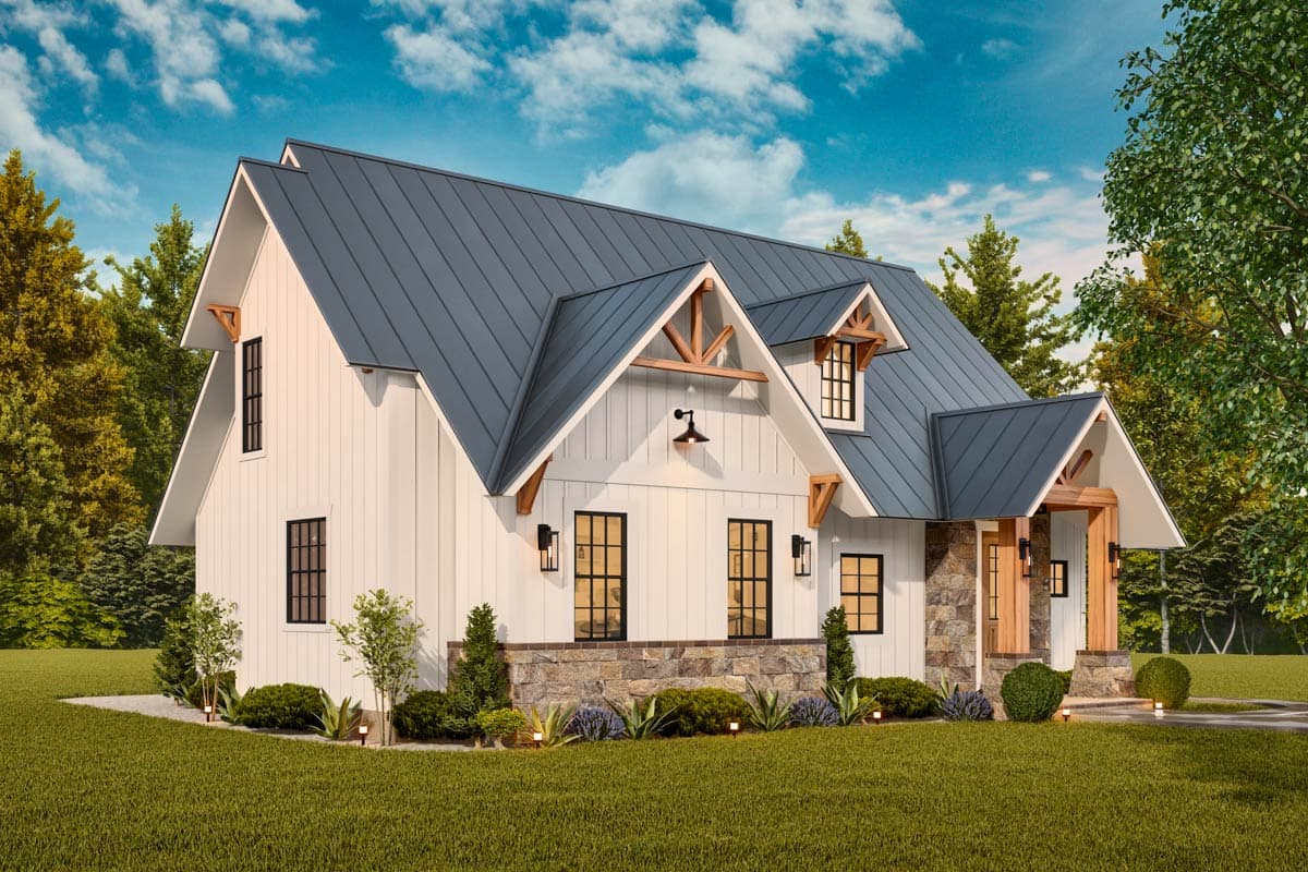 Plan 25772GE: 3-Bed Craftsman Cottage with Vaulted Great Room - 1702 Sq Ft - Image #7 - Cottage, Country, Craftsman, Mountain, New American, Traditional