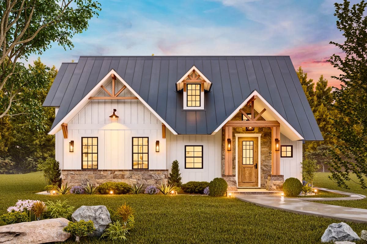 Plan 25772GE: 3-Bed Craftsman Cottage with Vaulted Great Room - 1702 Sq Ft - Image #9 - Cottage, Country, Craftsman, Mountain, New American, Traditional