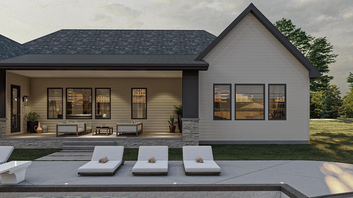 Plan 623109DJ: 3100 Square Foot 4 Bed New American Ranch Home Plan - Image #10 - Farmhouse, Modern Farmhouse, Ranch