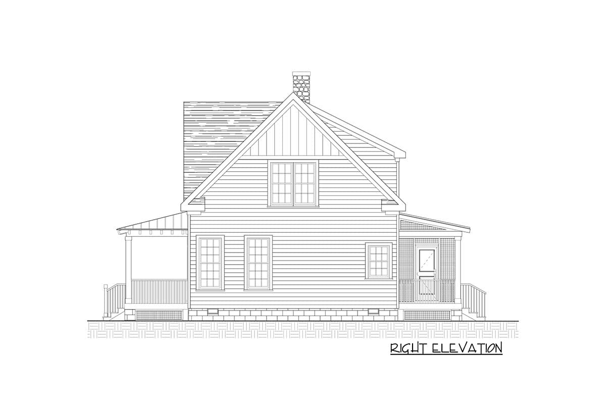 Plan 31605GF: Country Cottage House Plan with 3 Bedrooms and Great Symmetry - Image #7 - Cottage, Country, Vacation