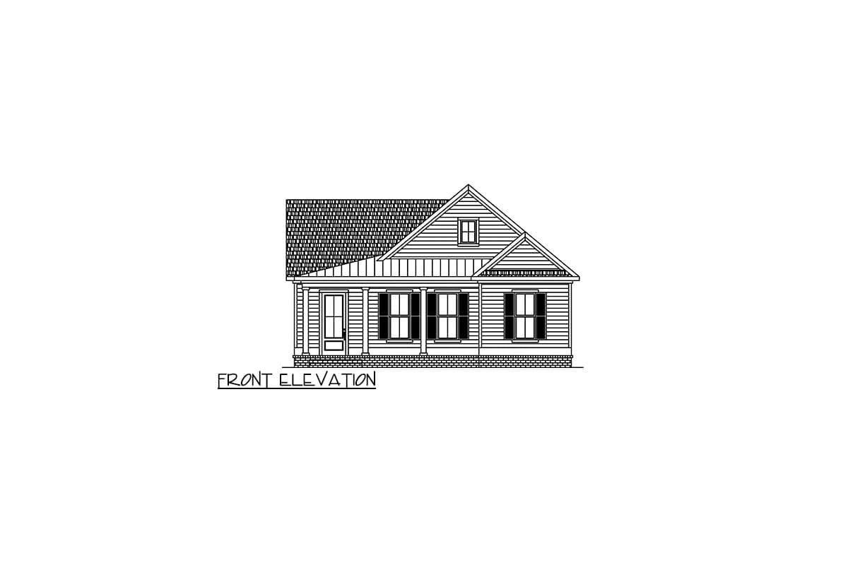 Plan 521017TTL: 3-Bed Southern Cottage with Sunroom and Rear Garage - Image #18 - Cottage, Country, New American, Southern