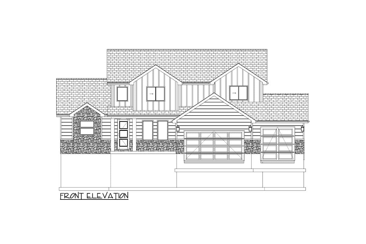Plan 61297UT: Exclusive New American House Plan with Home Office and Optionally Finished Basement - 2682 Sq Ft - Image #27 - Craftsman, Modern Farmhouse, New American, Northwest