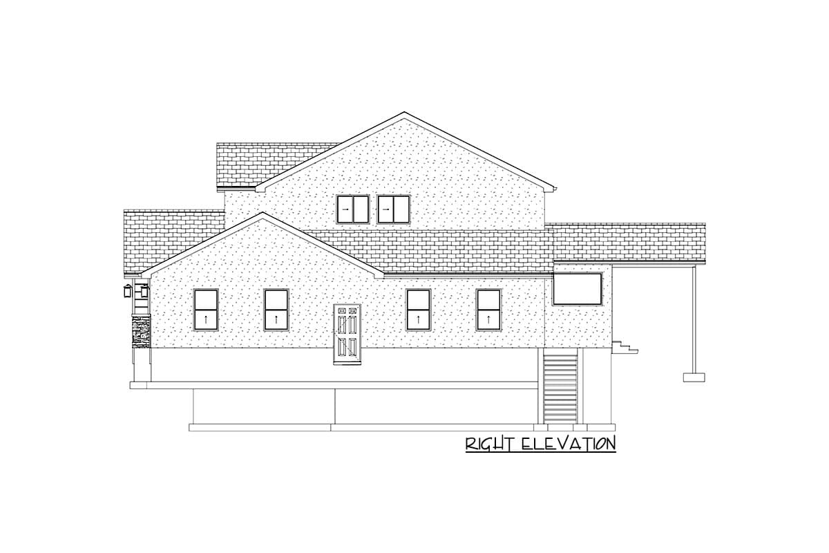 Plan 61297UT: Exclusive New American House Plan with Home Office and Optionally Finished Basement - 2682 Sq Ft - Image #30 - Craftsman, Modern Farmhouse, New American, Northwest