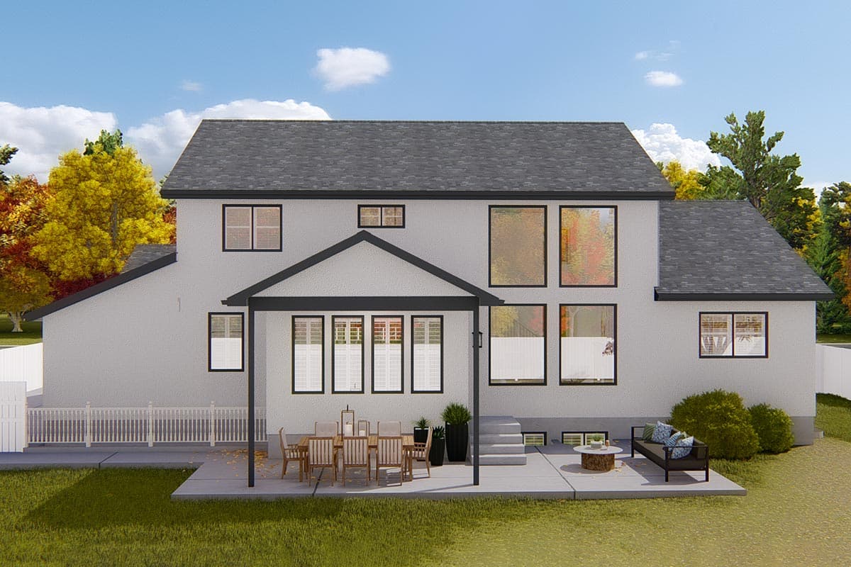Plan 61297UT: Exclusive New American House Plan with Home Office and Optionally Finished Basement - 2682 Sq Ft - Image #5 - Craftsman, Modern Farmhouse, New American, Northwest