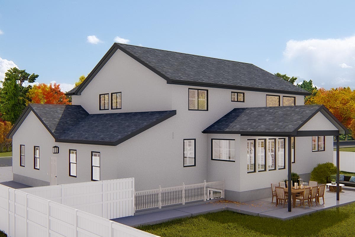 Plan 61297UT: Exclusive New American House Plan with Home Office and Optionally Finished Basement - 2682 Sq Ft - Image #6 - Craftsman, Modern Farmhouse, New American, Northwest