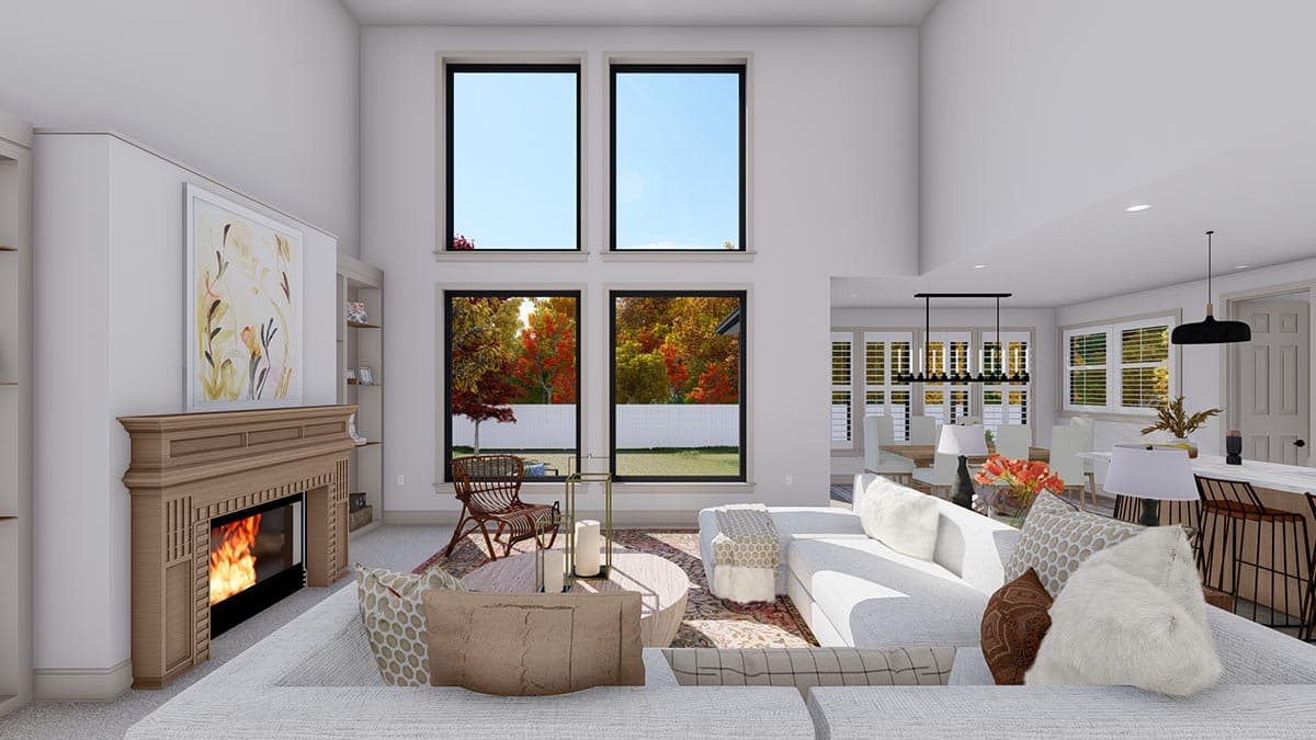 Plan 61297UT: Exclusive New American House Plan with Home Office and Optionally Finished Basement - 2682 Sq Ft - Image #11 - Craftsman, Modern Farmhouse, New American, Northwest