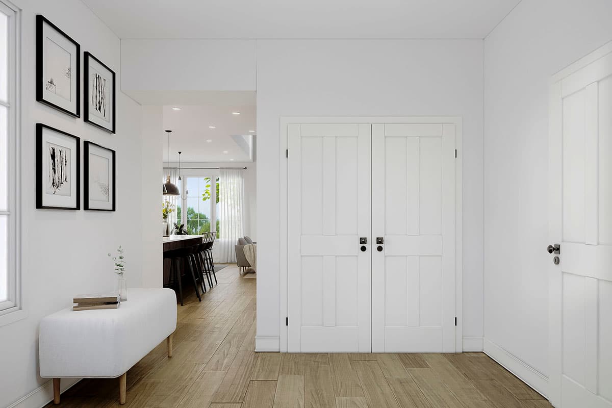 Plan 22640DR: Modern Farmhouse with Home Office and Upstairs Master with Direct Laundry Access - Image #4 - Farmhouse, Modern Farmhouse, New American