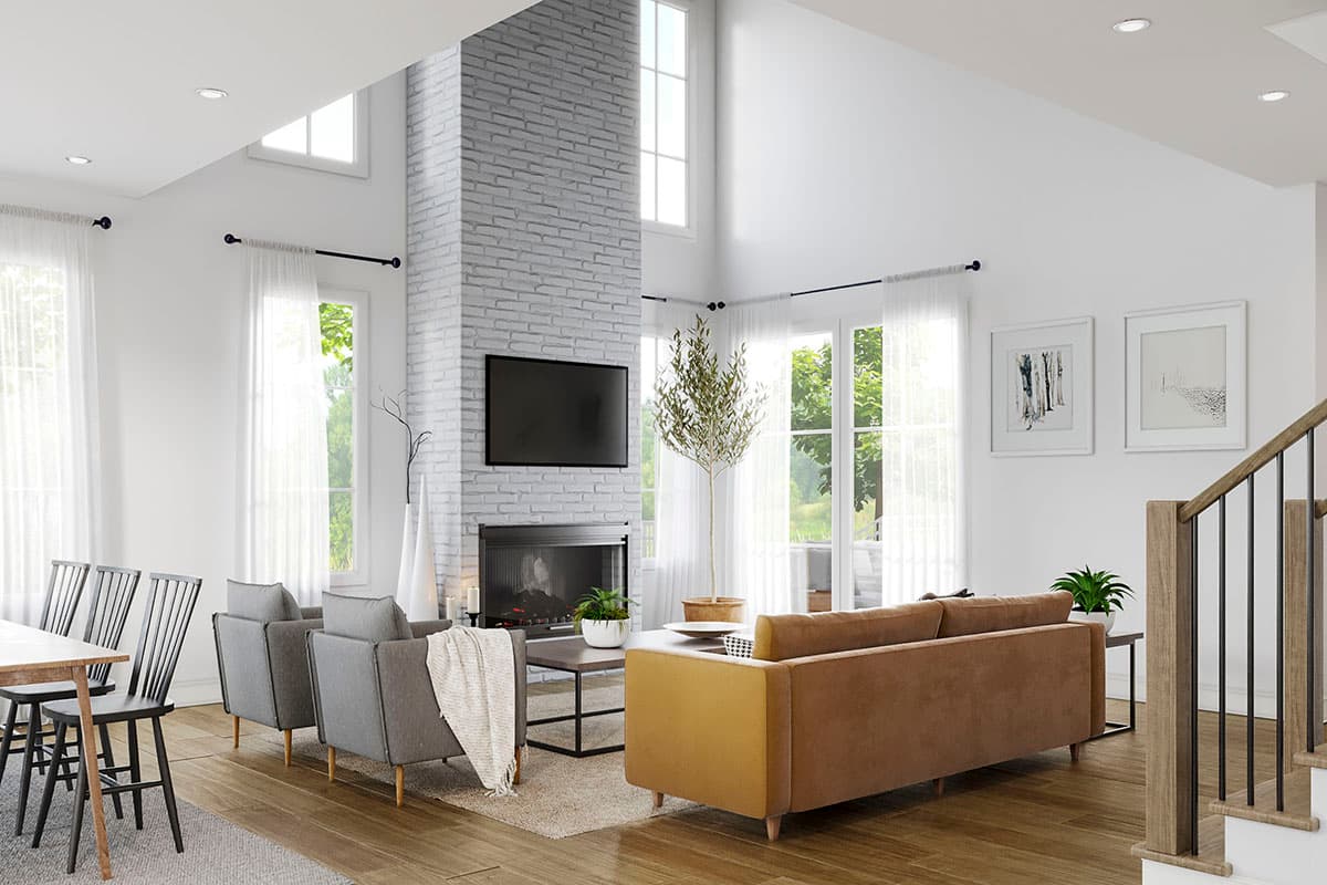 Plan 22640DR: Modern Farmhouse with Home Office and Upstairs Master with Direct Laundry Access - Image #5 - Farmhouse, Modern Farmhouse, New American