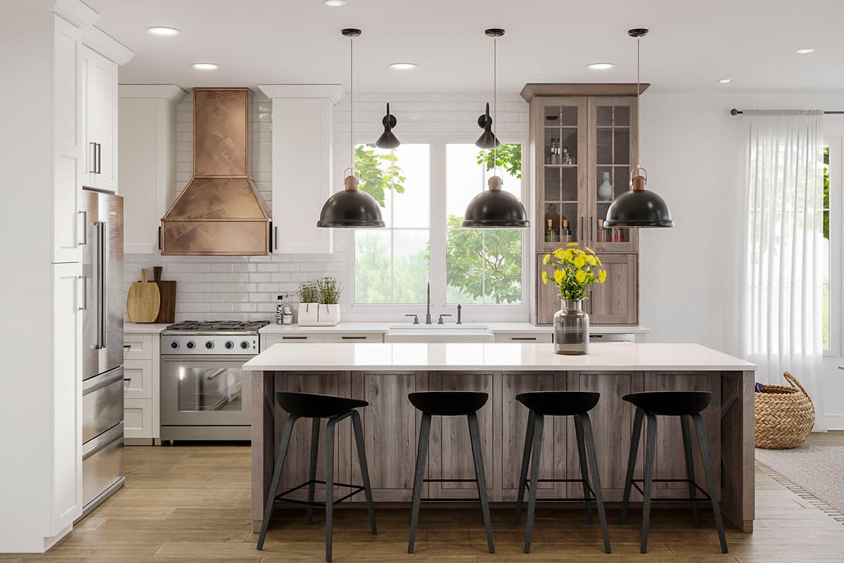 Plan 22640DR: Modern Farmhouse with Home Office and Upstairs Master with Direct Laundry Access - Image #6 - Farmhouse, Modern Farmhouse, New American