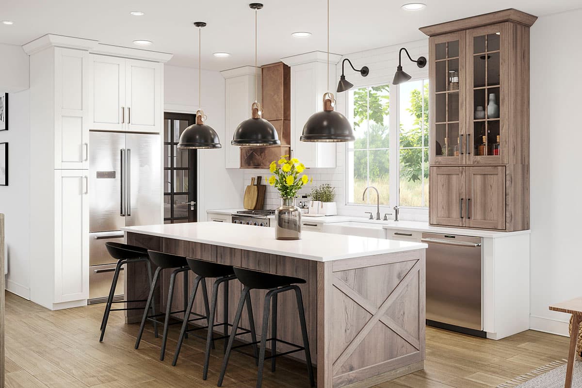 Plan 22640DR: Modern Farmhouse with Home Office and Upstairs Master with Direct Laundry Access - Image #7 - Farmhouse, Modern Farmhouse, New American