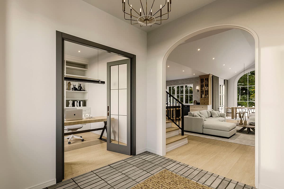 Plan 22641DR: Modern French-style House Plan with Upstairs Secret Room for the Kids - Image #8 - European, French Country, Transitional