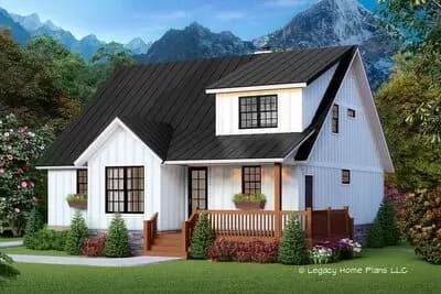 1854 Square Foot 3-bed Home Plan with Vaulted Great Room