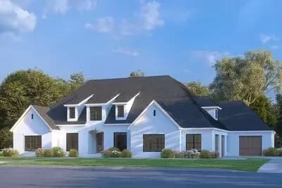Modern French Country House Plan with Optional Bonus Level - 2797 Sq Ft