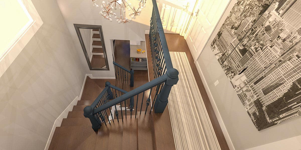 Plan 31608GF: 22' Wide House Plan with 3 Bedrooms Upstairs and a 1-Car Garage - Image #4 - Country, Craftsman, New American, Traditional