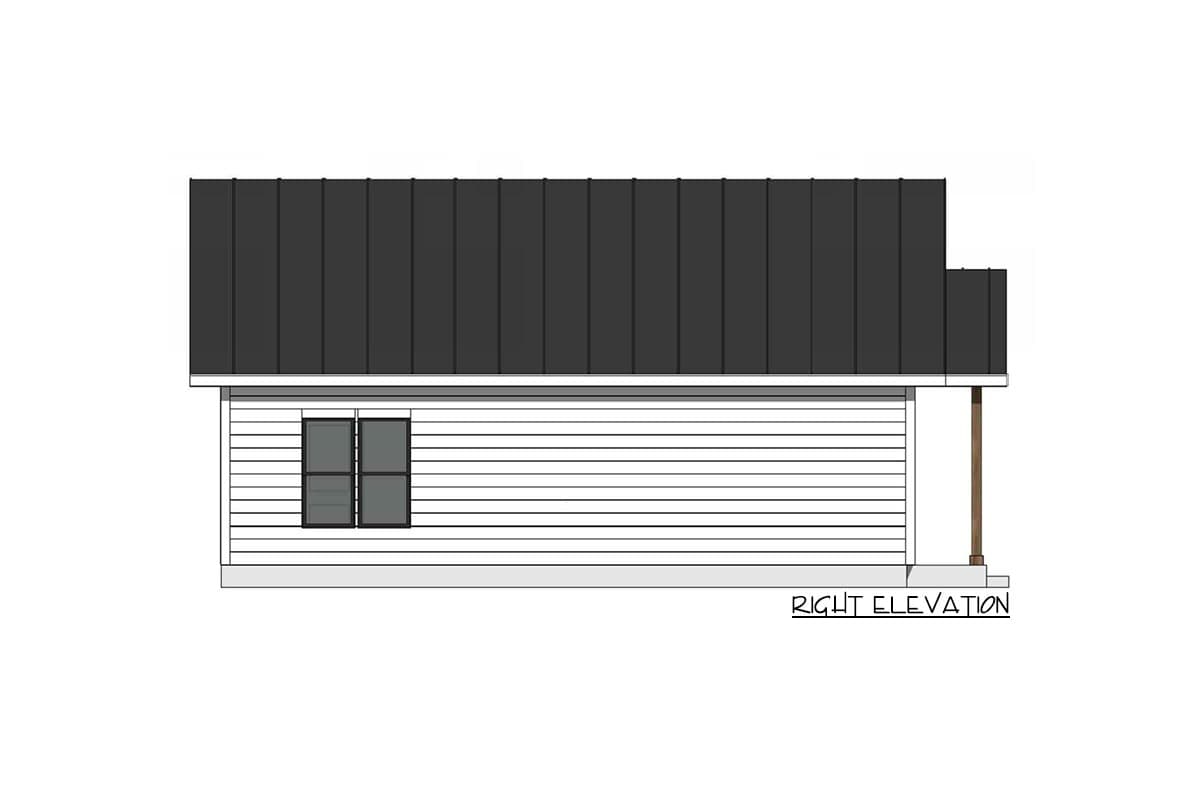 Plan 420031WNT: 776 Square Foot Rustic  - Image #5 - Cottage, Country, Mountain, New American, Rustic, Vacation