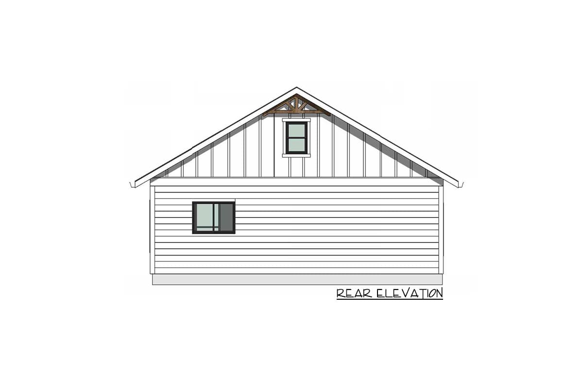 Plan 420031WNT: 776 Square Foot Rustic  - Image #4 - Cottage, Country, Mountain, New American, Rustic, Vacation