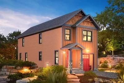 20-Foot-Wide House Plan with 4 Upstairs Bedrooms