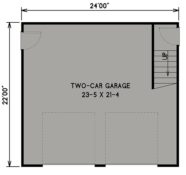 Plan 31612GF: Guest Apartment Above a Detached 2-car Garage - Floor Plan - Main Level - Carriage, Country, Craftsman, Traditional