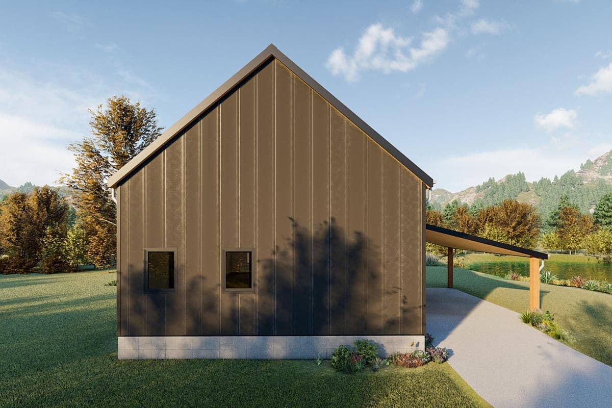 Plan 777007MTL: Contemporary 2-Bed House Plan with Dramatic Vaulted Interior  - Image #5 - Cabin, Contemporary, Modern, Scandinavian