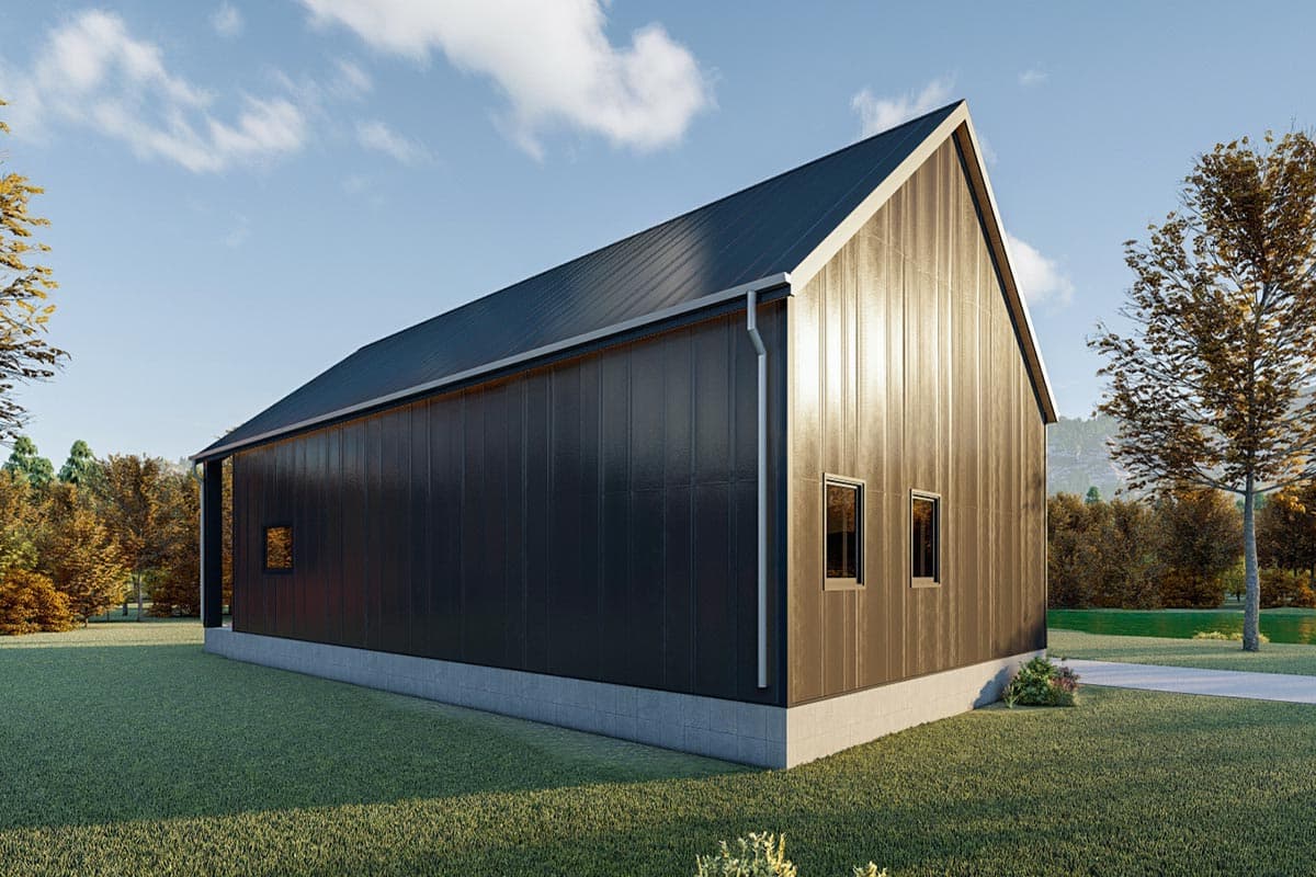 Plan 777007MTL: Contemporary 2-Bed House Plan with Dramatic Vaulted Interior  - Image #6 - Cabin, Contemporary, Modern, Scandinavian