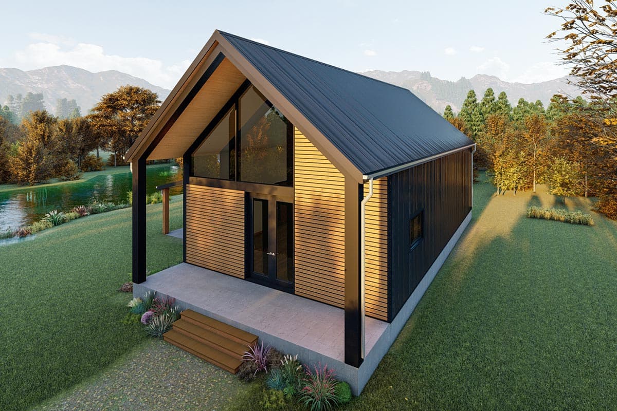 Plan 777007MTL: Contemporary 2-Bed House Plan with Dramatic Vaulted Interior  - Image #9 - Cabin, Contemporary, Modern, Scandinavian