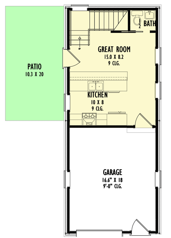 Plan 777009MTL: Mountain Modern Home Plan for Tiny Living - Floor Plan - Main Level - Contemporary, Cottage, Modern, Mountain, Northwest, Vacation
