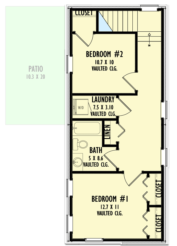 Plan 777009MTL: Mountain Modern Home Plan for Tiny Living - Floor Plan - 2nd Floor - Contemporary, Cottage, Modern, Mountain, Northwest, Vacation