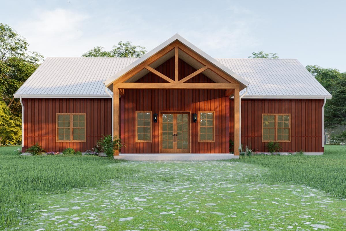 Plan 777013MTL: Mountain Ranch with 3 Bedrooms in a Split Layout