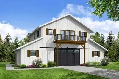 Barn-style Garage Apartment with Office and 3 Actual Stalls