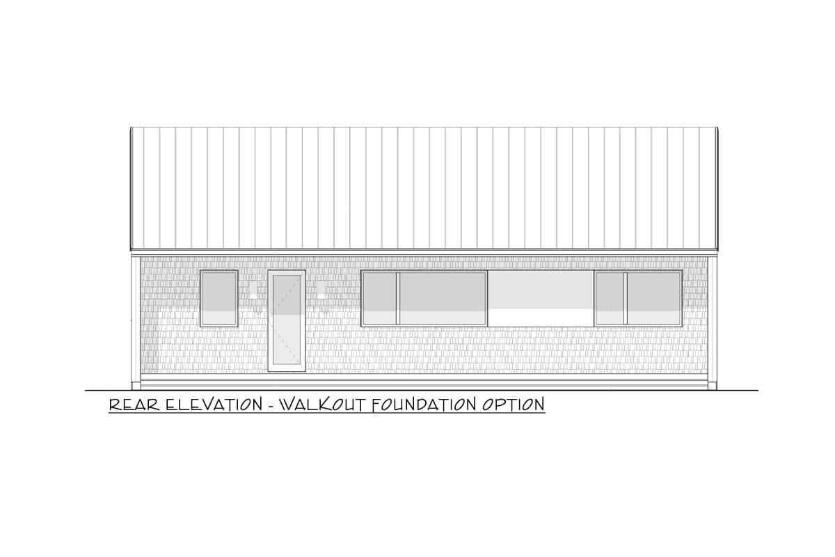 Plan 270059AF: 3-Bed Contemporary Cottage Plan with Vaulted Living Area - 1378 Sq Ft - Image #13 - Cabin, Contemporary, Cottage, Mountain, Ranch, Rustic, Scandinavian, Vacation