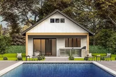 2-Bed 682 Square Foot ADU with Indoor and Outdoor Kitchens